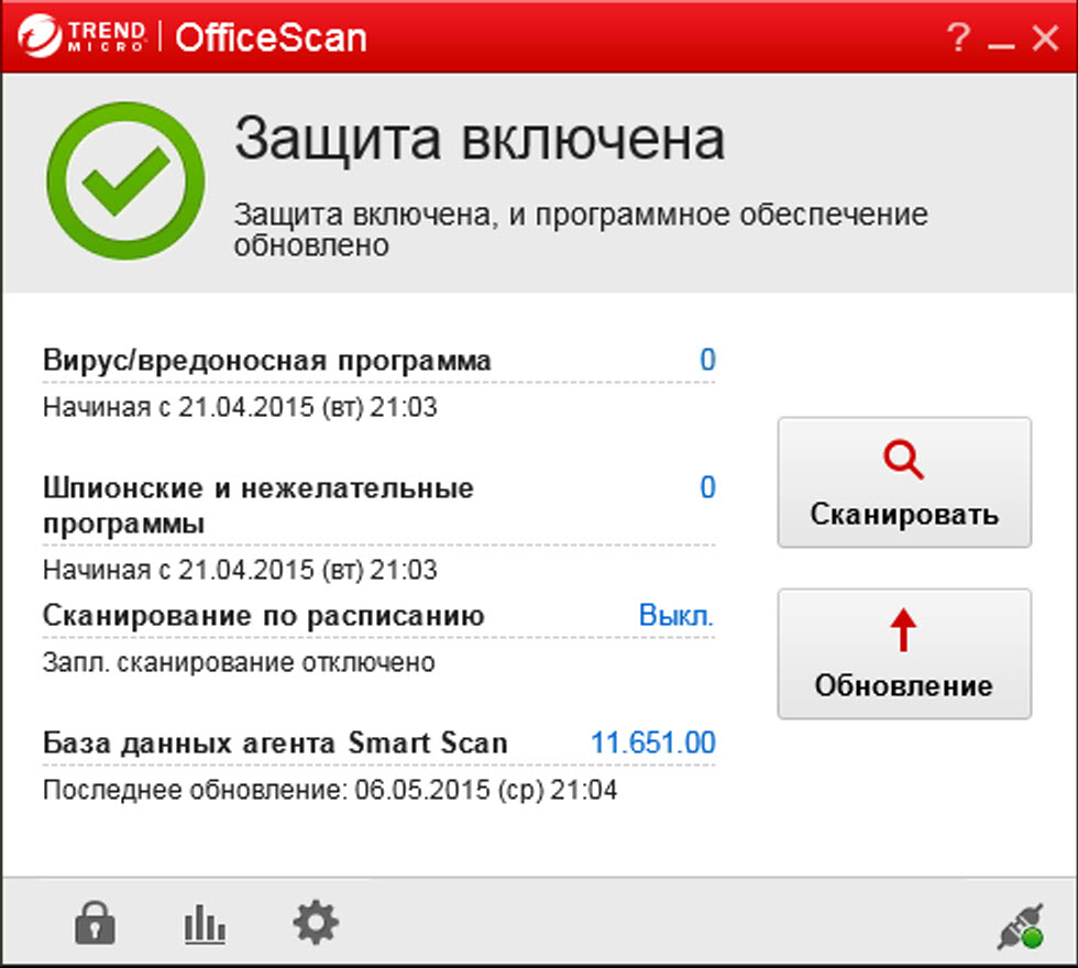 Проверка состояния Агент OfficeScan