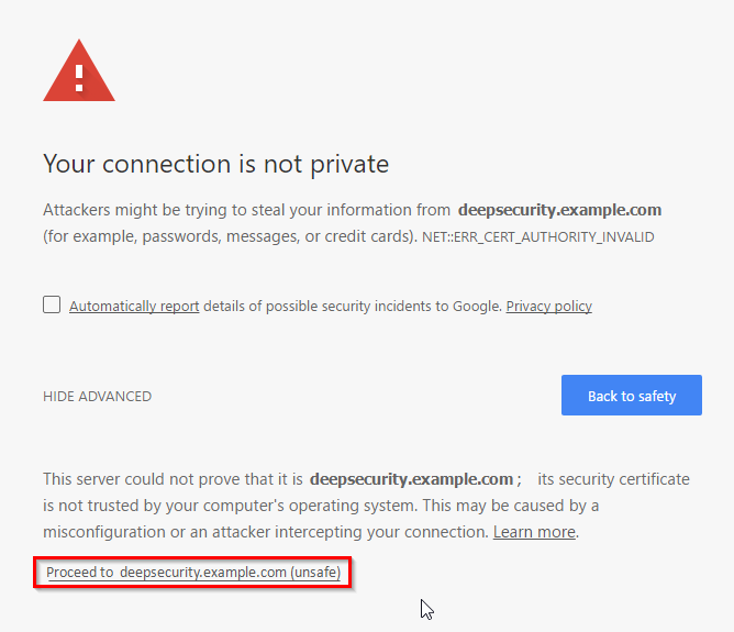 self-signed certificate error