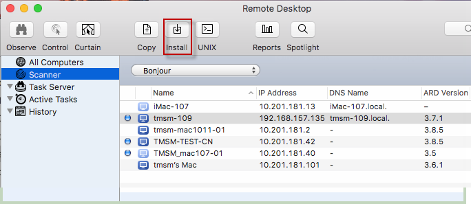 apple remote desktop terminal commands