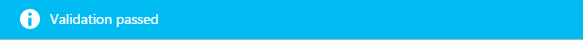 Validation passed message